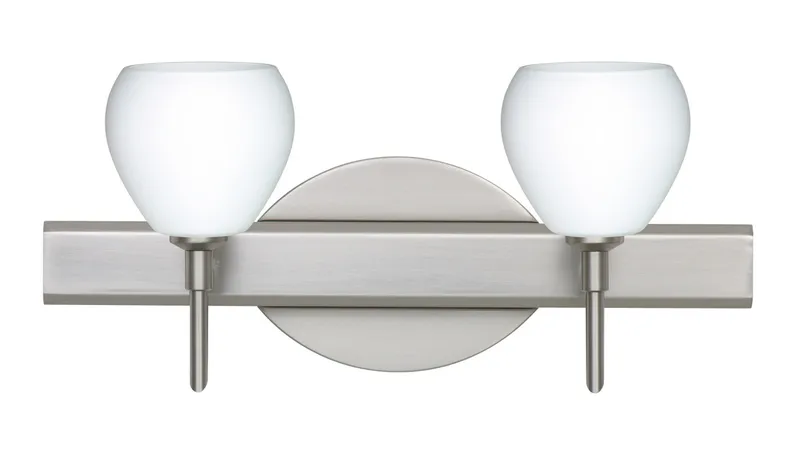 Tay Tay LED 15 inch Satin Nickel Vanity Lighting Wall Light in Opal Matte Glass