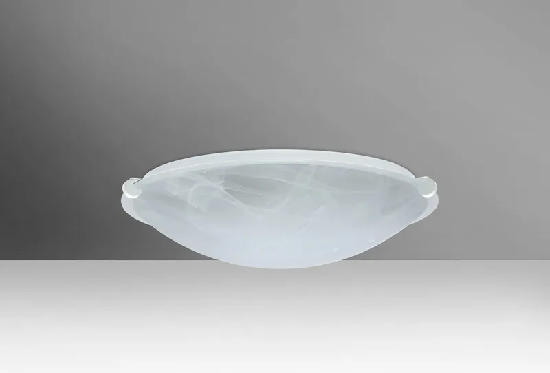 Trio 12 1 Light 12 inch White Flush Mount Ceiling Light in Incandescent, Marble Glass