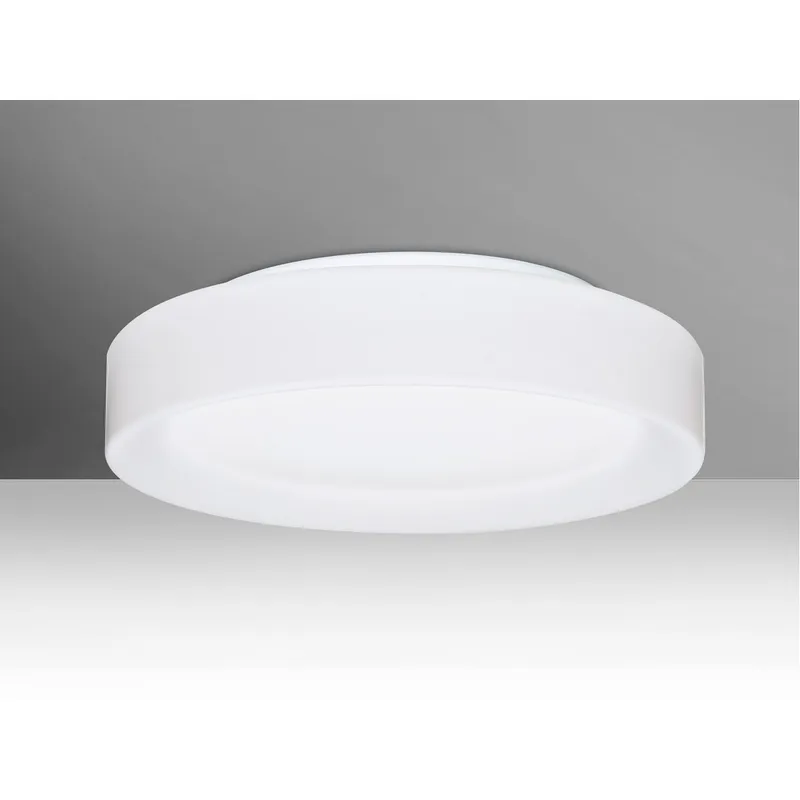 Pella 16 LED 16 inch Flush Mount Ceiling Light in Opal Matte Glass