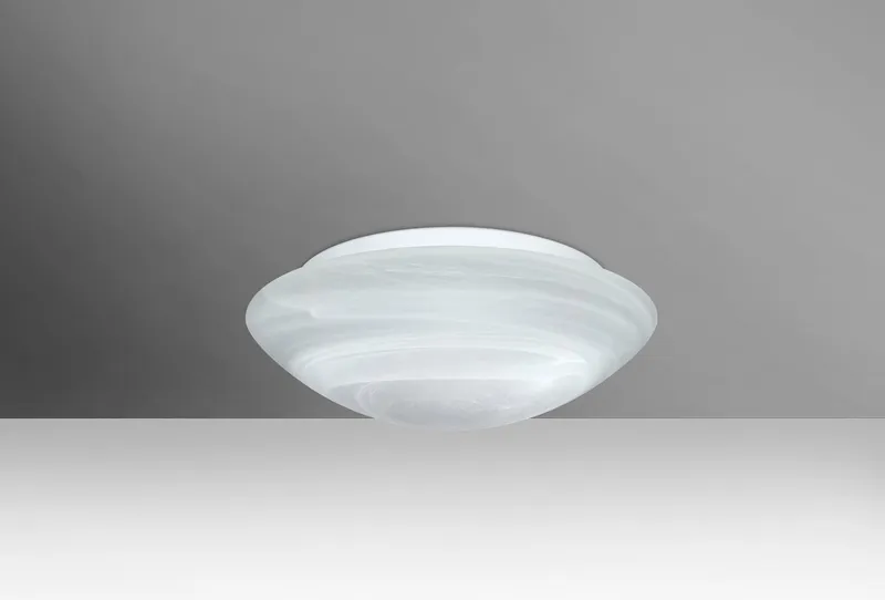 Nova 10 1 Light 10.25 inch Flush Mount Ceiling Light in Incandescent, Marble Glass