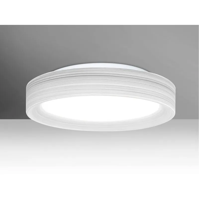 Pella 16 LED 16 inch Flush Mount Ceiling Light in Opal with Chalk Glass