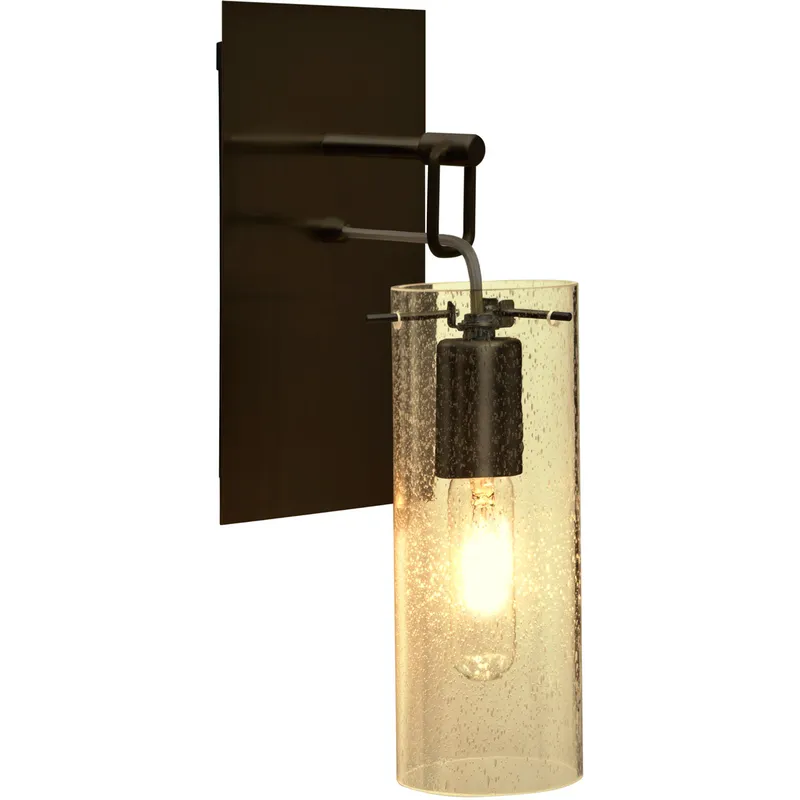 Juni 10 1 Light Bronze Wall Pendant Ceiling Light in Gold Bubble Glass