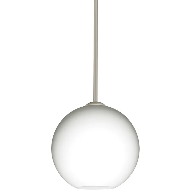 Coco 8 1 Light Satin Nickel Stem Pendant Ceiling Light in Incandescent, Opal Matte Glass