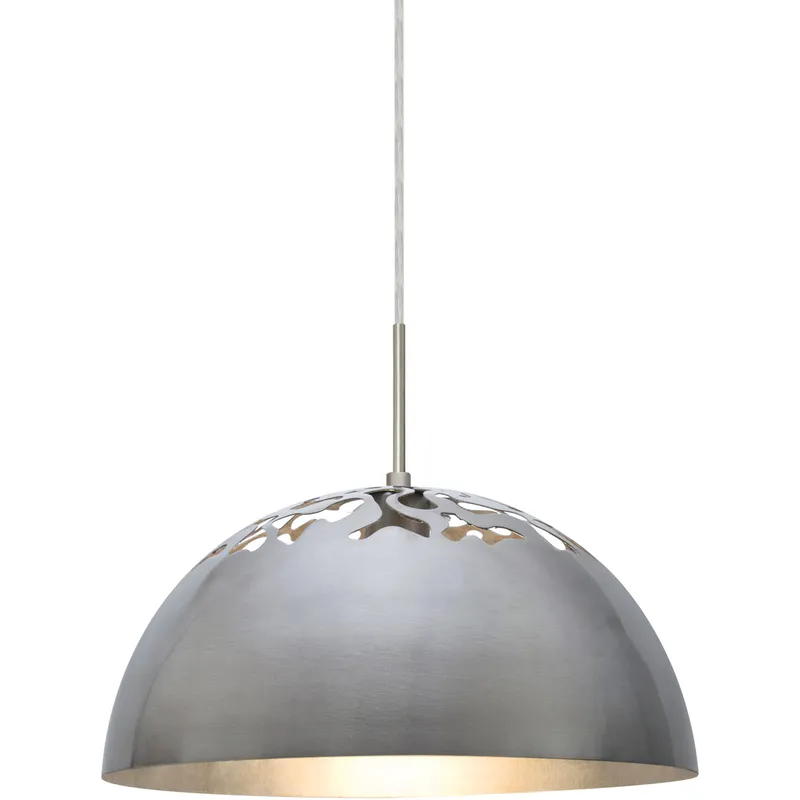 Gordy 1 Light Satin Nickel Cord Pendant Ceiling Light in Incandescent