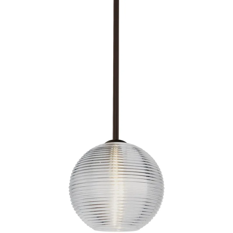 Kristall 8 1 Light Bronze Stem Pendant Ceiling Light in Incandescent, Clear Glass