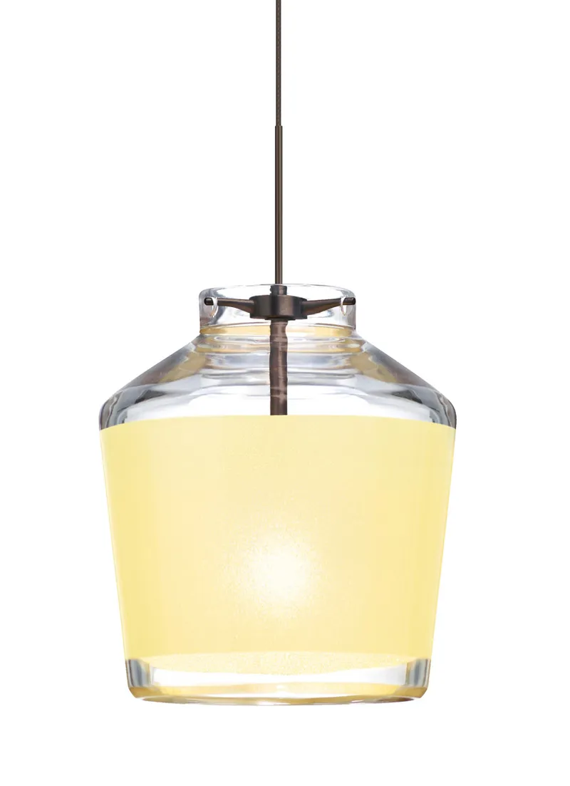 Pica 6 1 Light Bronze Pendant Ceiling Light in Incandescent, Creme Sand Glass