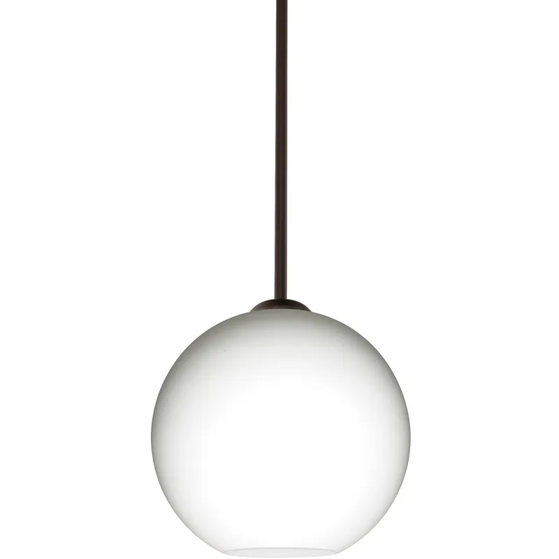 Coco 8 1 Light Bronze Stem Pendant Ceiling Light in Incandescent, Opal Matte Glass