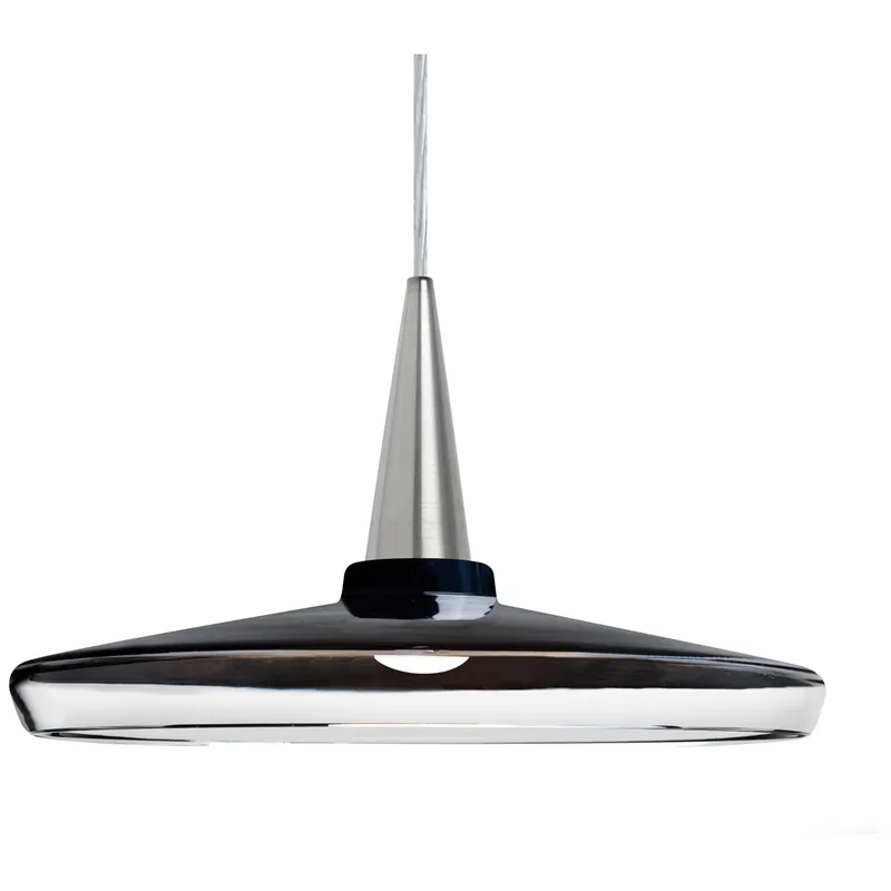 Baron 1 Light Satin Nickel Pendant Ceiling Light