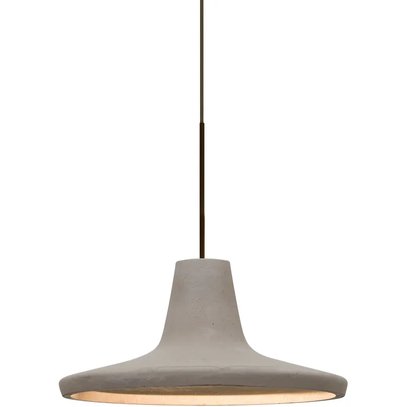 Modus LED Bronze Cord Pendant Ceiling Light in Tan Concrete