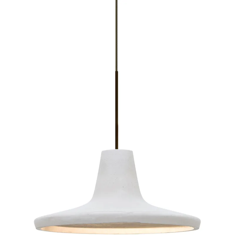 Modus LED Bronze Cord Pendant Ceiling Light in White Glass