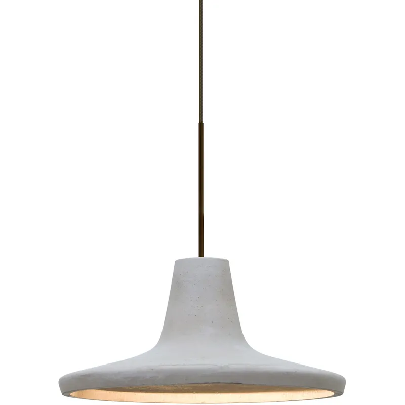 Modus LED Bronze Cord Pendant Ceiling Light in Natural Concrete