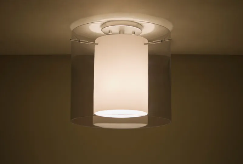 Pahu 1 Light 12 inch Satin Nickel Semi-Flush Mount Ceiling Light in Transparent Smoke/Opal Glass, Incandescent