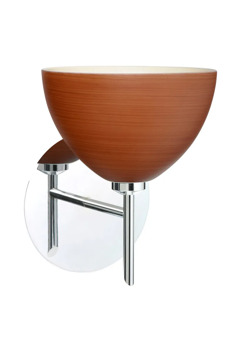 Brella LED 6 inch Chrome Mini Sconce Wall Light in Cherry Glass