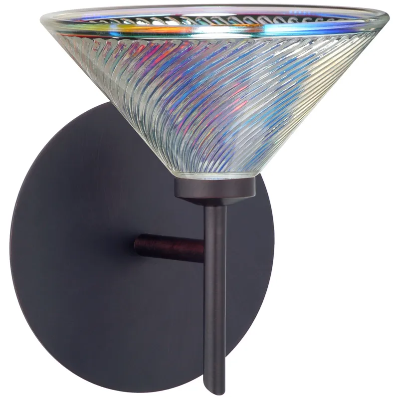 Kona 1 Light 6 inch Bronze Mini Sconce Wall Light in Halogen