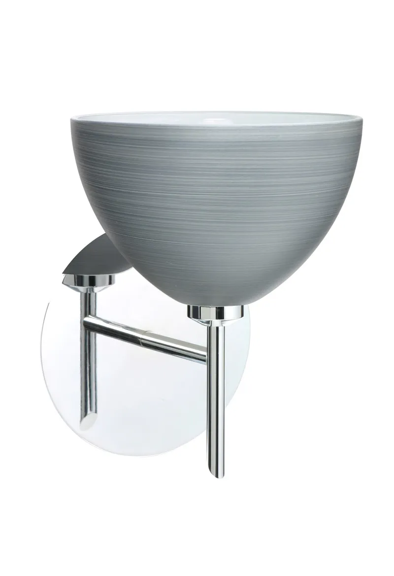 Brella LED 6 inch Chrome Mini Sconce Wall Light in Titan Glass