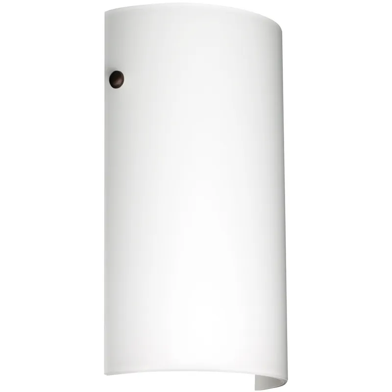 Tamburo 7 1 Light 7 inch Bronze ADA Wall Sconce Wall Light in Incandescent, Opal Matte Glass