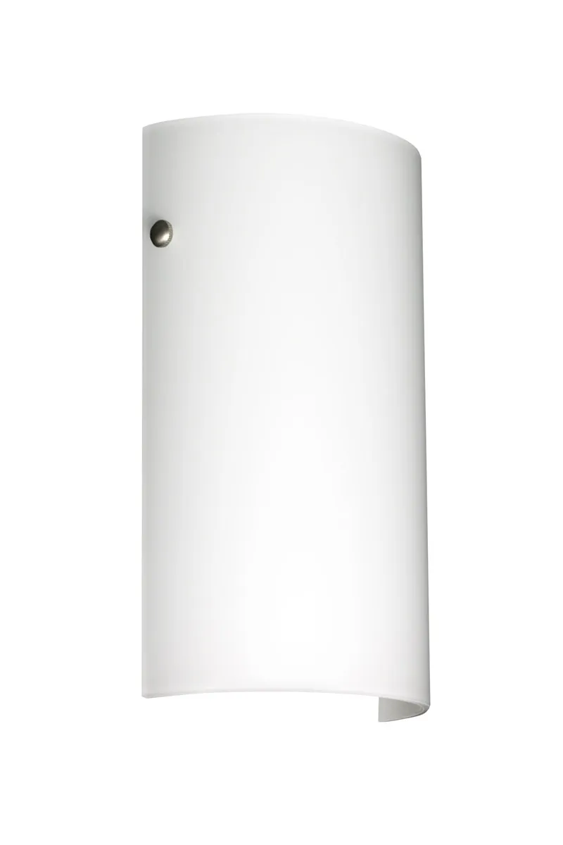 Tamburo 7 1 Light 7 inch Satin Nickel ADA Wall Sconce Wall Light in Incandescent, Opal Matte Glass