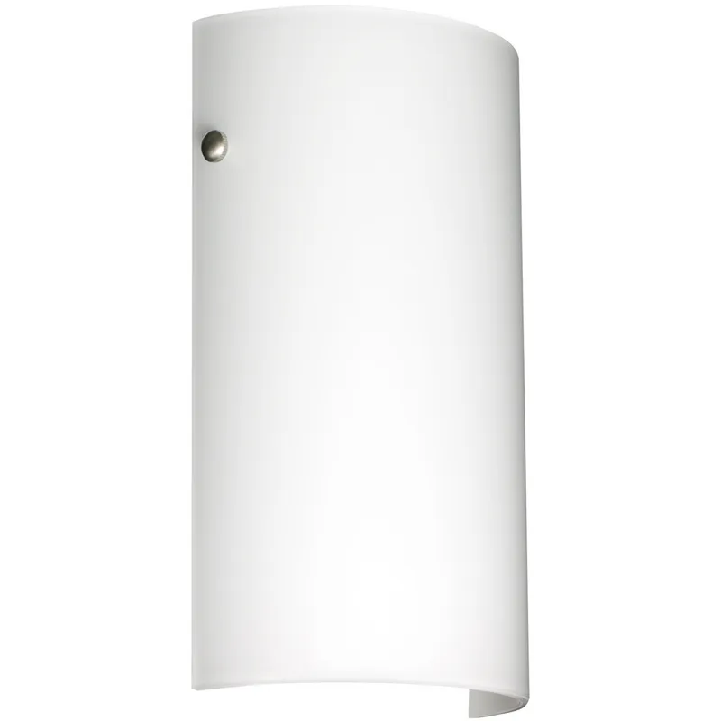 Tamburo 7 1 Light 7 inch Polished Nickel ADA Wall Sconce Wall Light in Incandescent, Opal Matte Glass