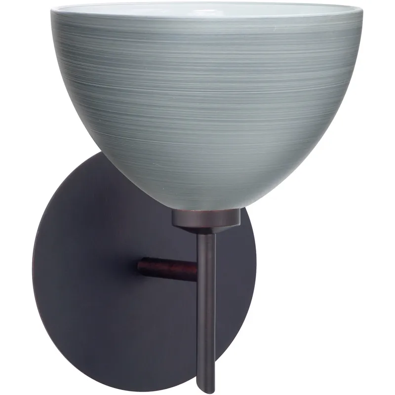 Brella 1 Light 6 inch Bronze Mini Sconce Wall Light in Halogen, Titan Glass