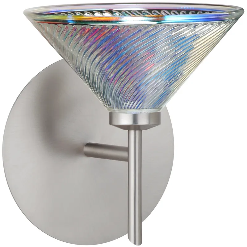 Kona LED 6 inch Satin Nickel Mini Sconce Wall Light