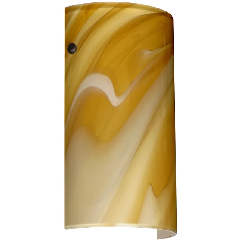 Tamburo 7 1 Light 7 inch Bronze ADA Wall Sconce Wall Light in Incandescent, Honey Glass