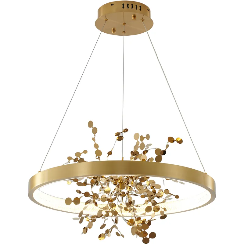 Canada LED 24 inch Sand Gold Chandelier Ceiling Light
