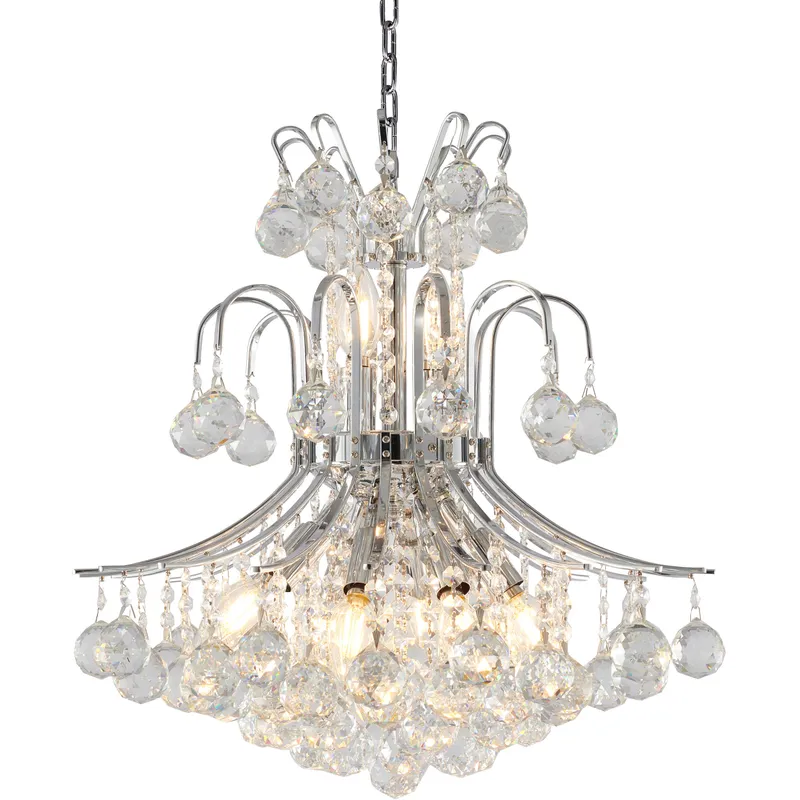 Canada 10 Light 19 inch Chrome Chandelier Ceiling Light