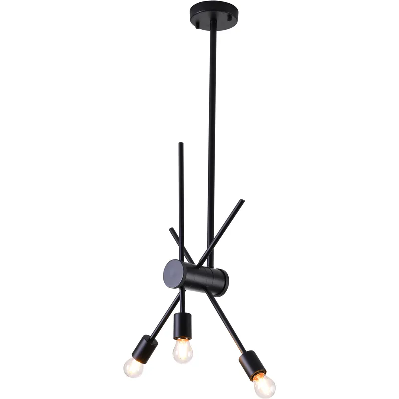 Canada 3 Light 5.9 inch Matte Black Chandelier Ceiling Light