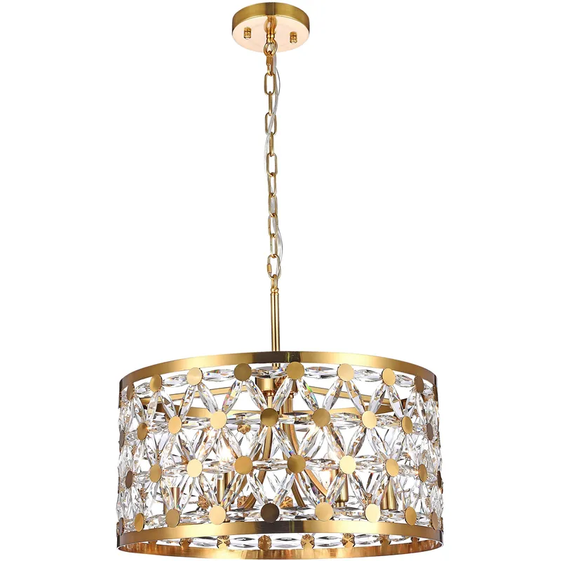 Canada LED 22.6 inch Copper Chandelier Ceiling Light