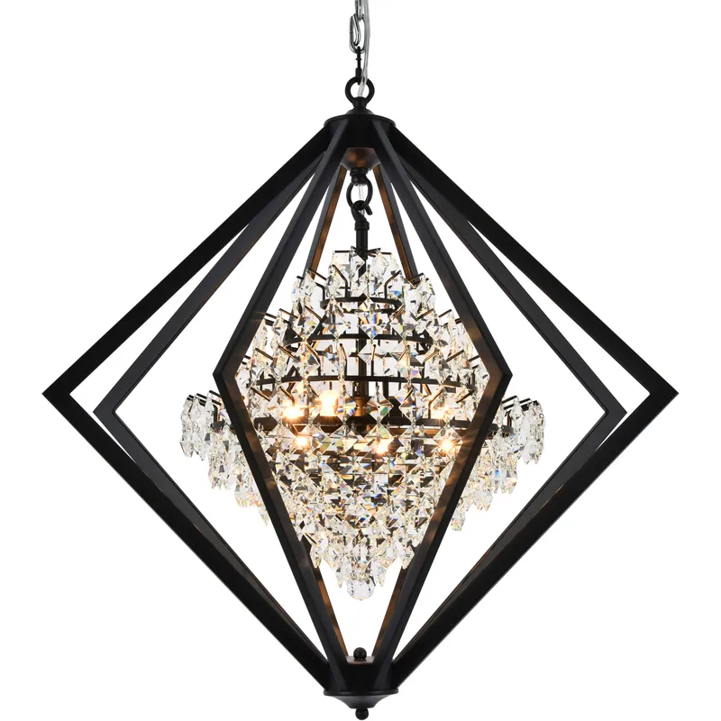 Canada 4 Light 28 inch Black Chandelier Ceiling Light