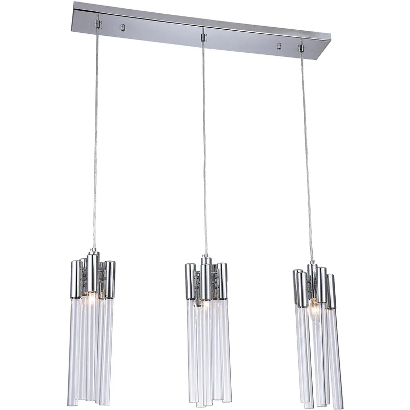 Canada 3 Light 4.7 inch Chrome Chandelier Ceiling Light