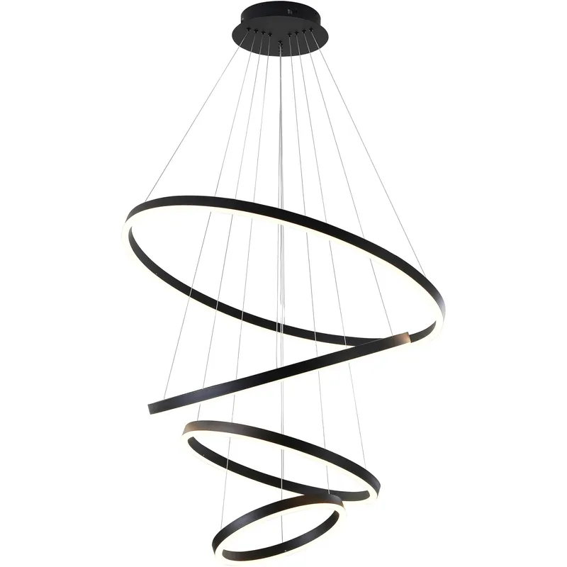 Canada LED 39.4 inch Matte Black Chandelier Ceiling Light