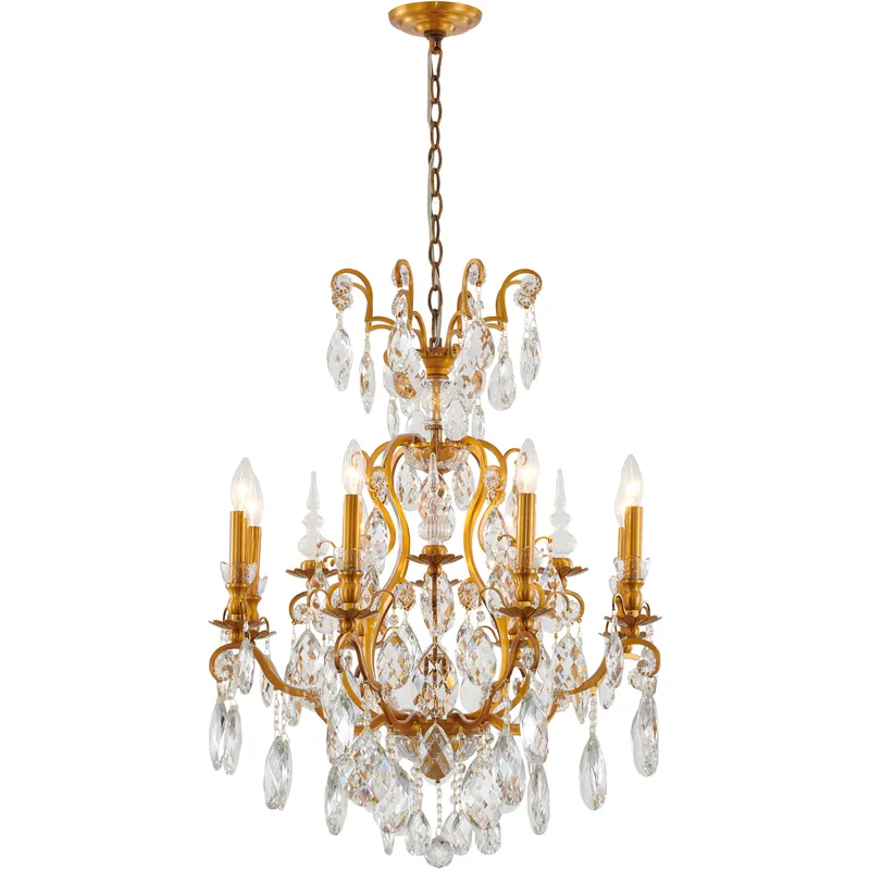 Canada 8 Light 25.9 inch Brass Chandelier Ceiling Light