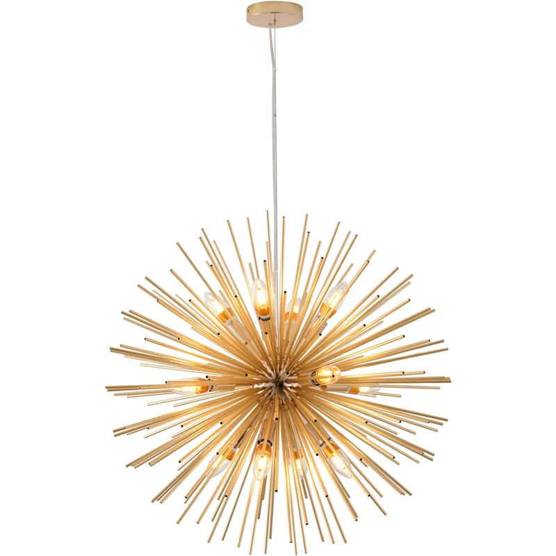 Canada 9 Light 27.5 inch Brass Chandelier Ceiling Light