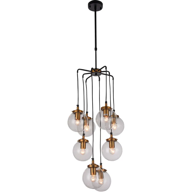 Canada 8 Light 15.75 inch Black Chandelier Ceiling Light