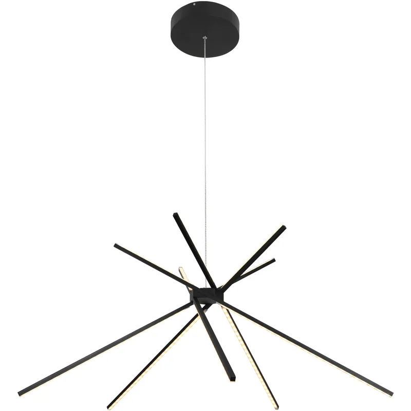 Canada LED 42.5 inch Matte Black Chandelier Ceiling Light