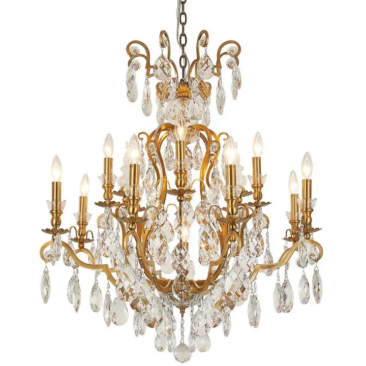 Canada 13 Light 32 inch Antique Brass Chandelier Ceiling Light