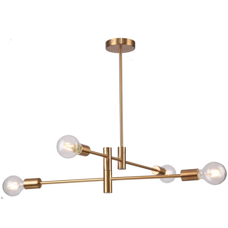 Canada 4 Light 30.9 inch Black and Brushed Bronze Chandelier Ceiling Light