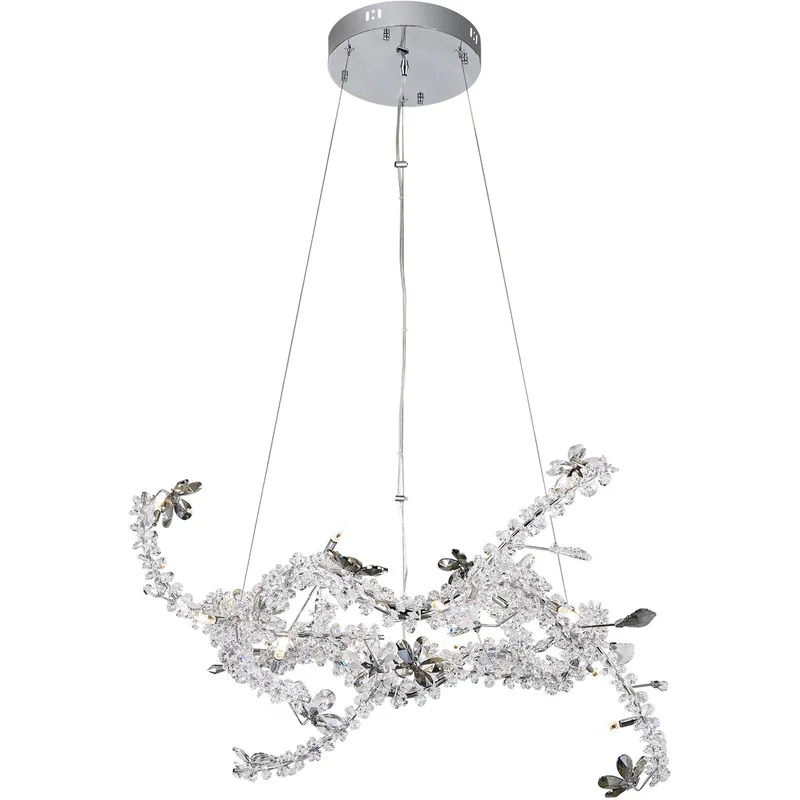 Canada 20 Light 30 inch Chrome Chandelier Ceiling Light
