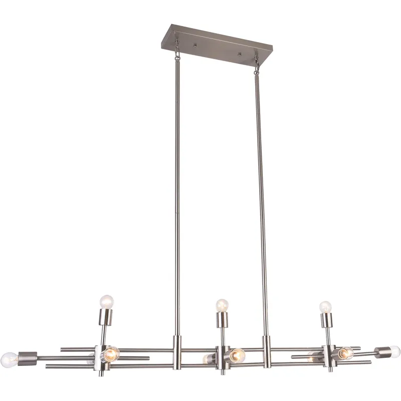 Canada 11 Light 8.8 inch Shiny Nickel Chandelier Ceiling Light