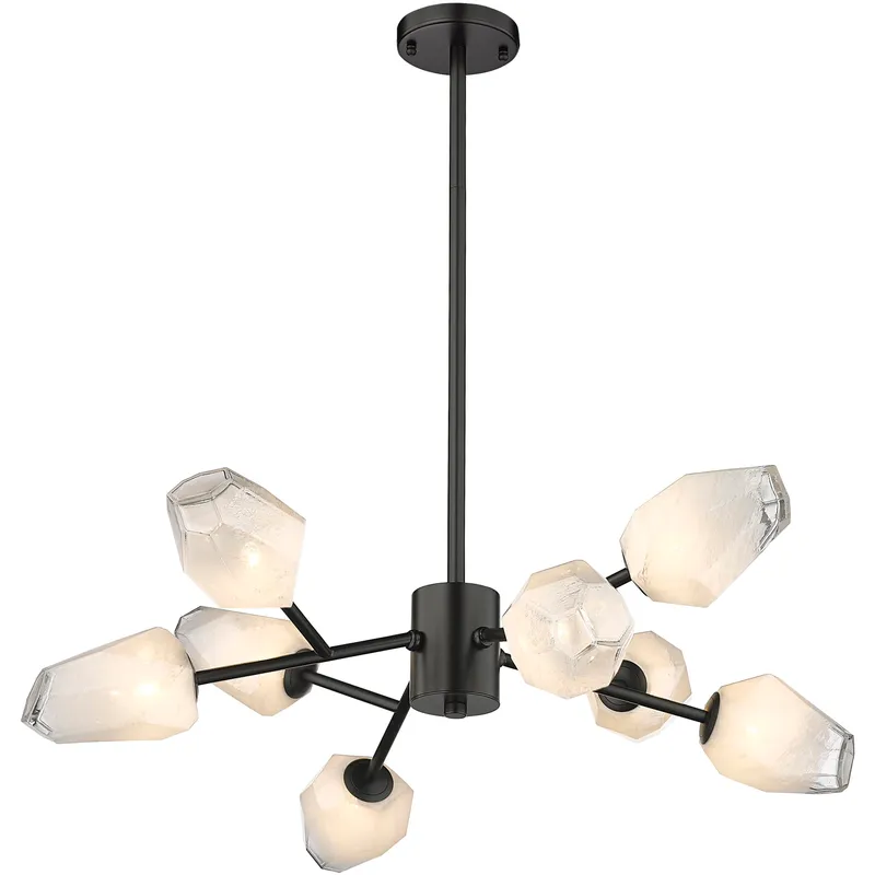 Canada 8 Light 28 inch Black Chandelier Ceiling Light