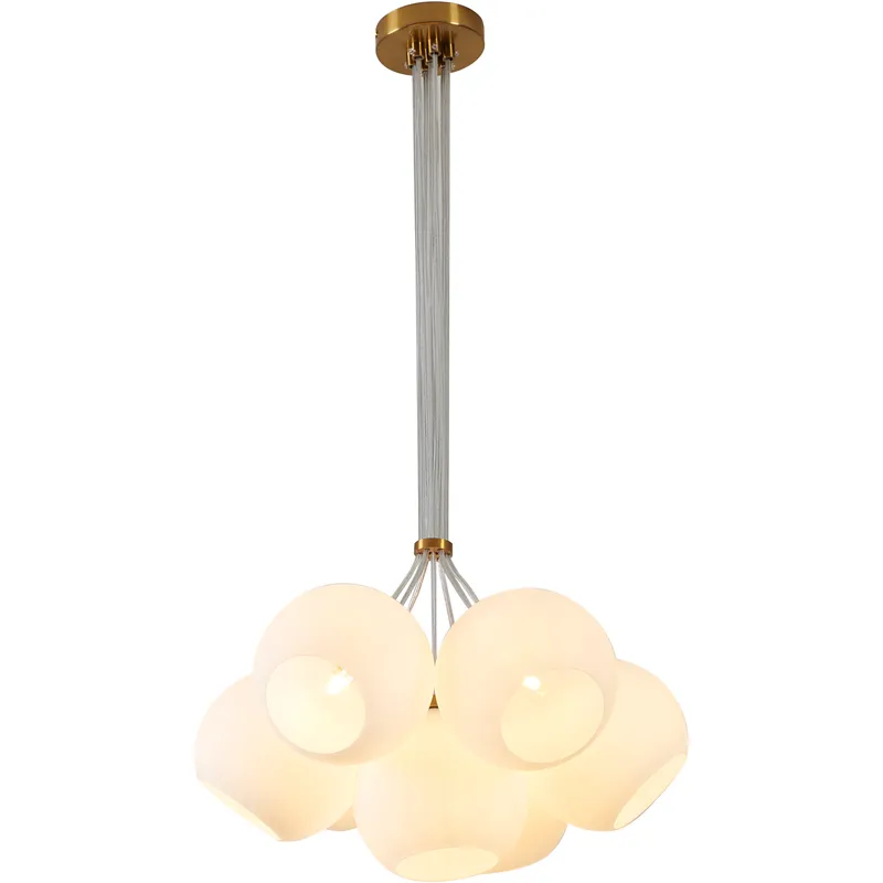DU Series 7 Light 21.25 inch Satin Nickel Chandelier Ceiling Light