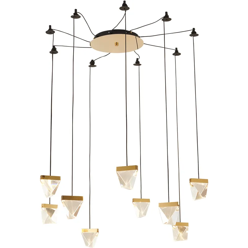 Canada LED 32 inch Black and Gold Chandelier Ceiling Light
