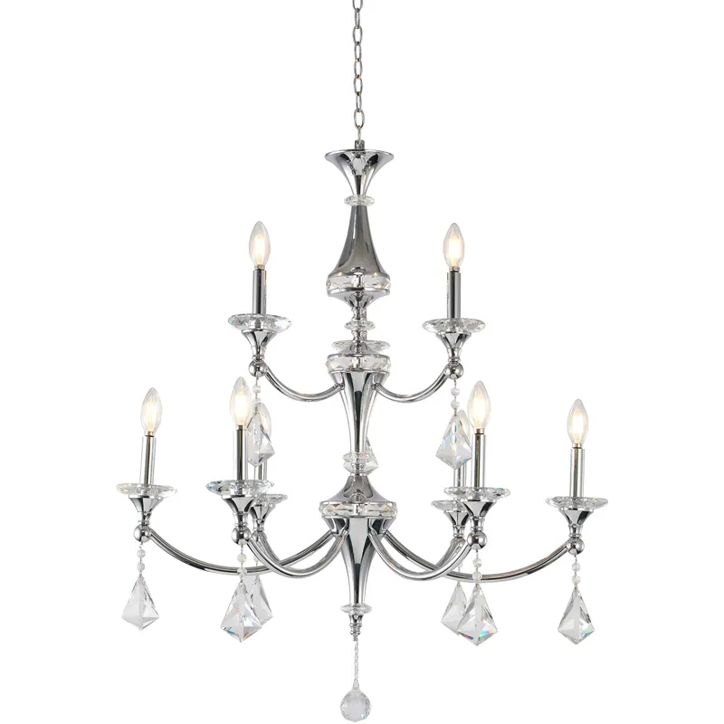 Canada 9 Light 30.5 inch Chrome Chandelier Ceiling Light