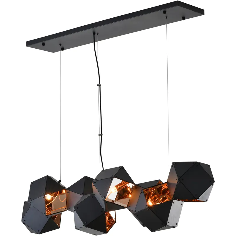 Canada 8 Light 11.8 inch Black Chandelier Ceiling Light