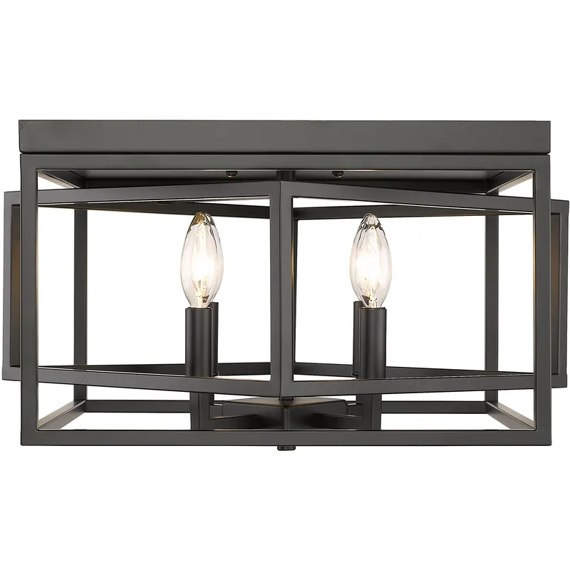 Canada 4 Light 16 inch Black Flush Mount Ceiling Light