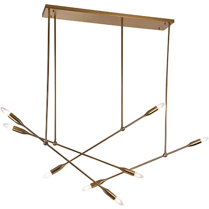 Canada 8 Light 76 inch Brass Island Lighting Ceiling Light