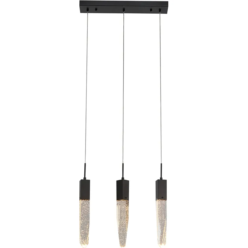 Canada 3 Light 22.05 inch Matte Black Island Lighting Ceiling Light