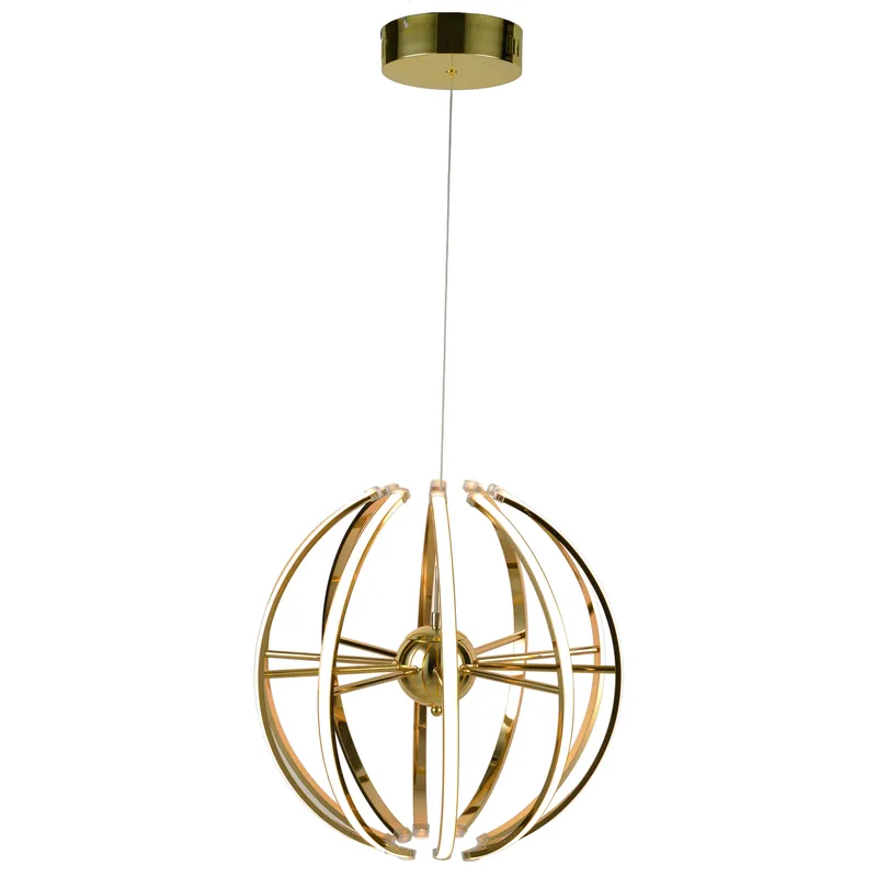 Canada LED 17.7 inch Gold Chandelier Ceiling Light, Gold Aluminum Frame