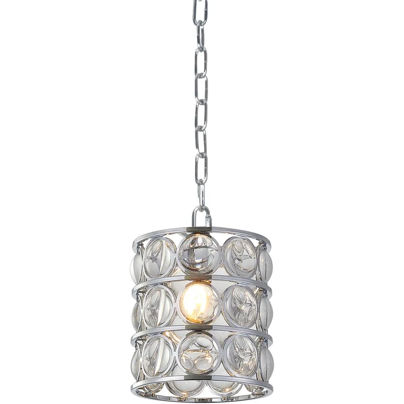 Canada 1 Light 8.7 inch Chrome Single Pendant Lighting Ceiling Light